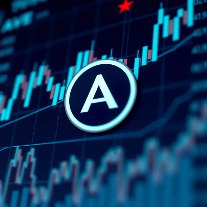 Graph illustrating price trends and market indicators for Aave token