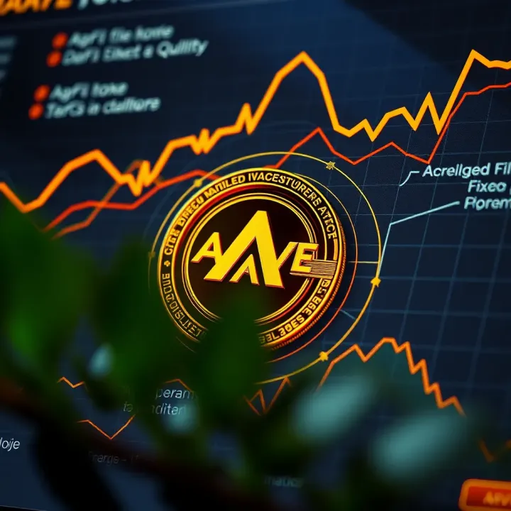Function and Importance of the AAVE Token in DeFi Graph showing the role and utility of the AAVE token within the decentralized finance ecosystem
