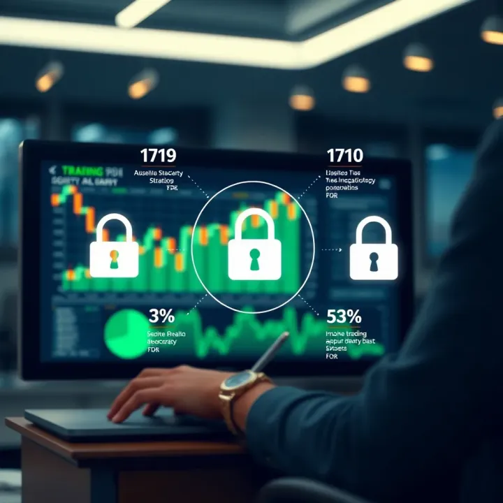 Illustration of trading strategy concepts and security features related to online options trading