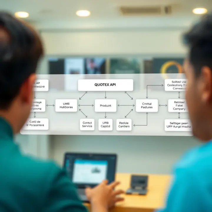 Diagram illustrating the architecture and components of Quotex API integration