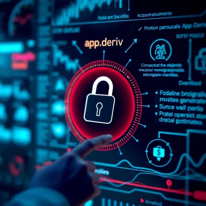 Overview of app.deriv's security features and account registration process