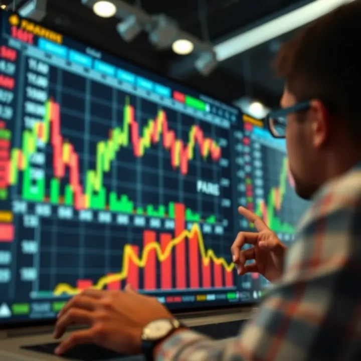 Graph depicting performance trends and risk evaluation in proprietary Forex trading desks