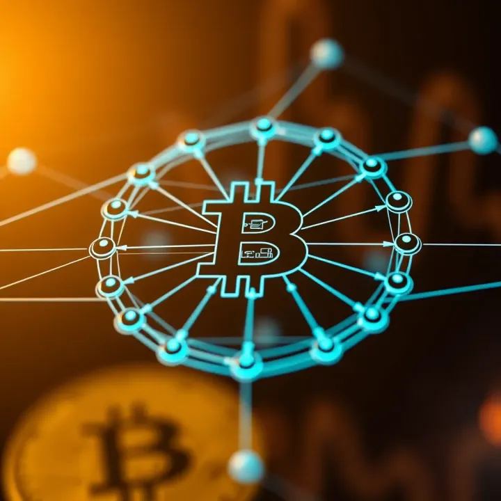 Early Bitcoin network diagram showing initial peer-to-peer connections