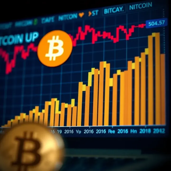 Graph showing the automated cryptocurrency investment performance on Bitcoin Up platform