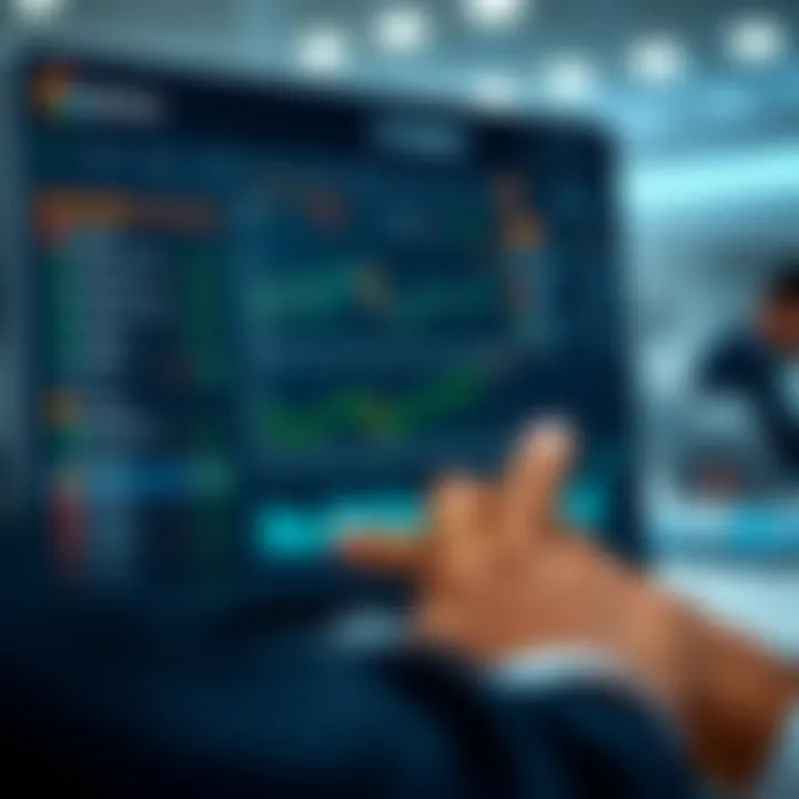 User interacting with a secure trading platform interface showcasing Quotex features