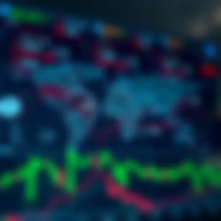 Visual representation of global Forex market sessions with highlighted active trading hours overlapping across major cities