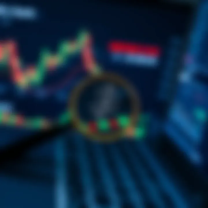 Magnifying glass highlighting suspicious activity on a digital investment platform