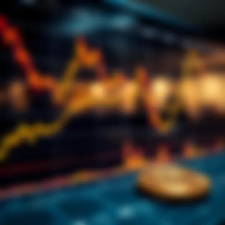 Graph showing Bitcoin price fluctuations and market trend analysis