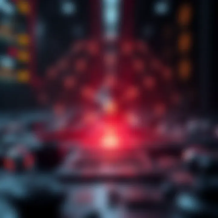 Conceptual illustration of blockchain technology powering Cardano's platform