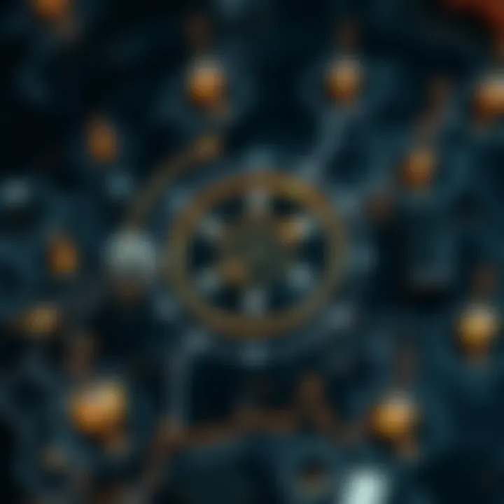 Visual representation of Cardano's blockchain technology and ecosystem components