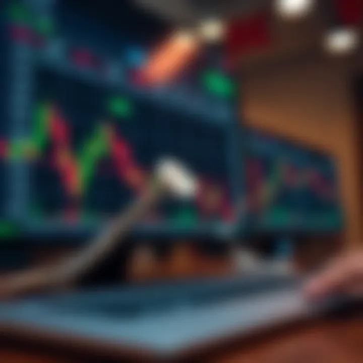 Interface of IQ Option trading platform showing Forex currency pairs and price charts