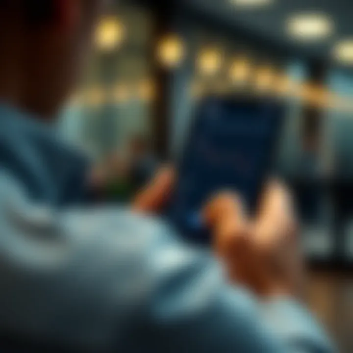 User navigating the main dashboard of the Deriv trading application on a smartphone screen