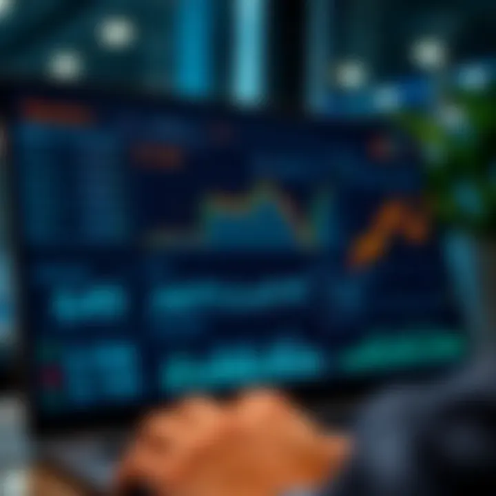 Interface of Quoatex financial platform showing market data and analytics