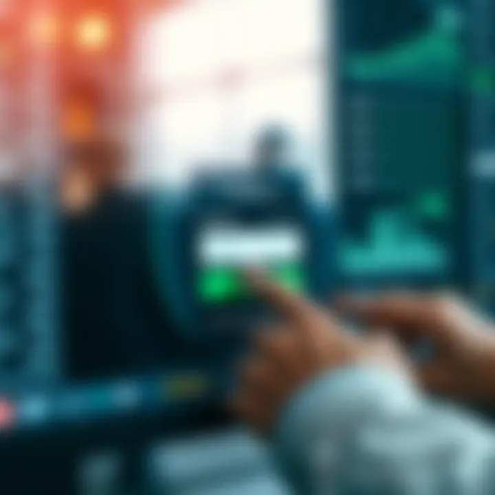 User entering login credentials on a digital trading platform interface