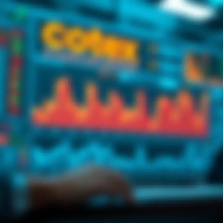 Illustration of financial charts and digital technology representing Cotex Corretora's advanced investment services