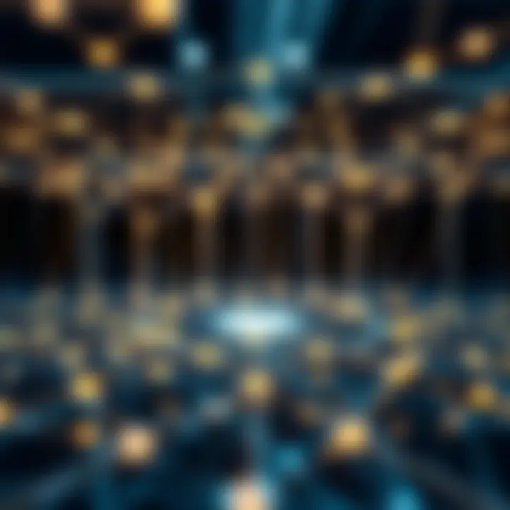 Conceptual visualization of decentralized oracle network connecting blockchain data