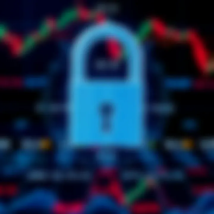 Secure digital padlock representing security measures and regulatory compliance of an online trading platform
