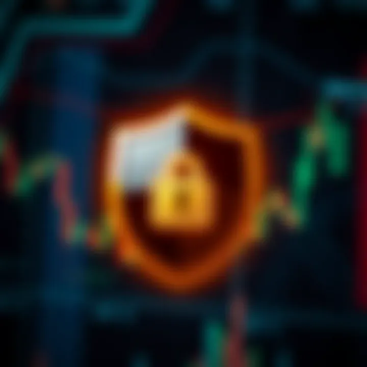 Security shield icon representing online trading safety and protection measures