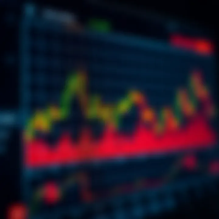 Graph displaying currency exchange trends on digital trading platform