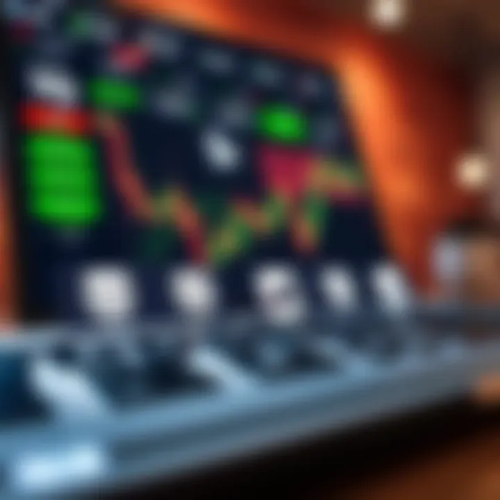Graphical representation of IQ Option platform interface with highlighted PNG icons