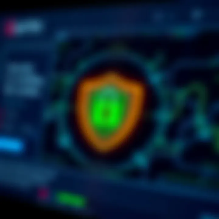 Secure login verification with shield icon representing data protection