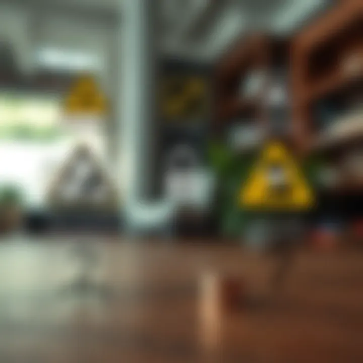 Graphic depicting financial risks and investor protection with symbols of caution and investment guidelines