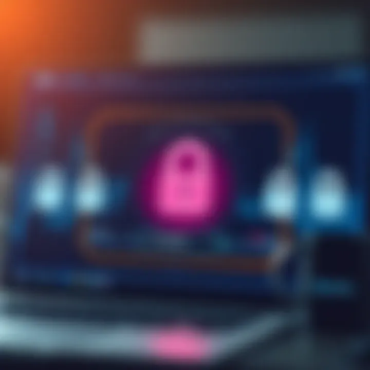 Secure login screen with encryption symbols representing safety measures on IQ Broker