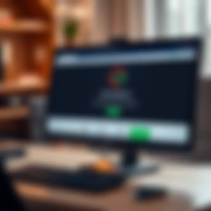 Screenshot of the official IQ Option download page on a computer screen