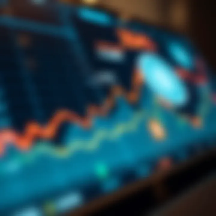 Graph showcasing growth trends and secure online trading environment