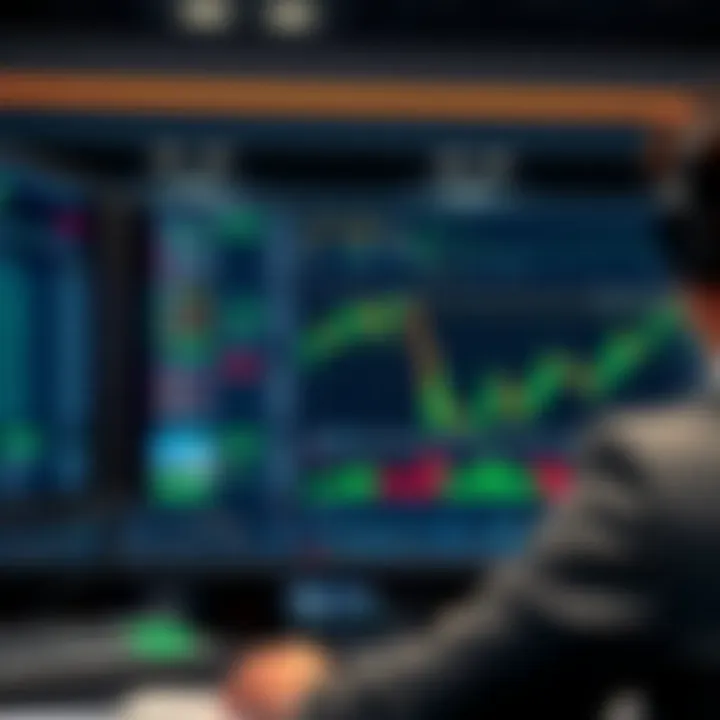User interface of IQ Option Traderoom showing multiple trading charts and asset options