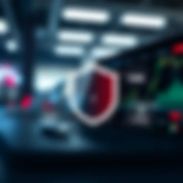 Secure login and data protection icons representing online trading safety