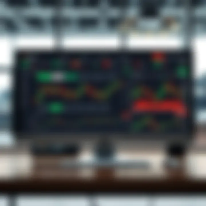 Interface displaying various trading options and charts on a financial platform