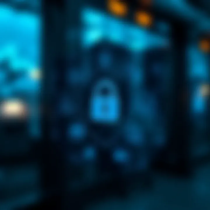 Security shield with regulatory compliance icons representing platform safety