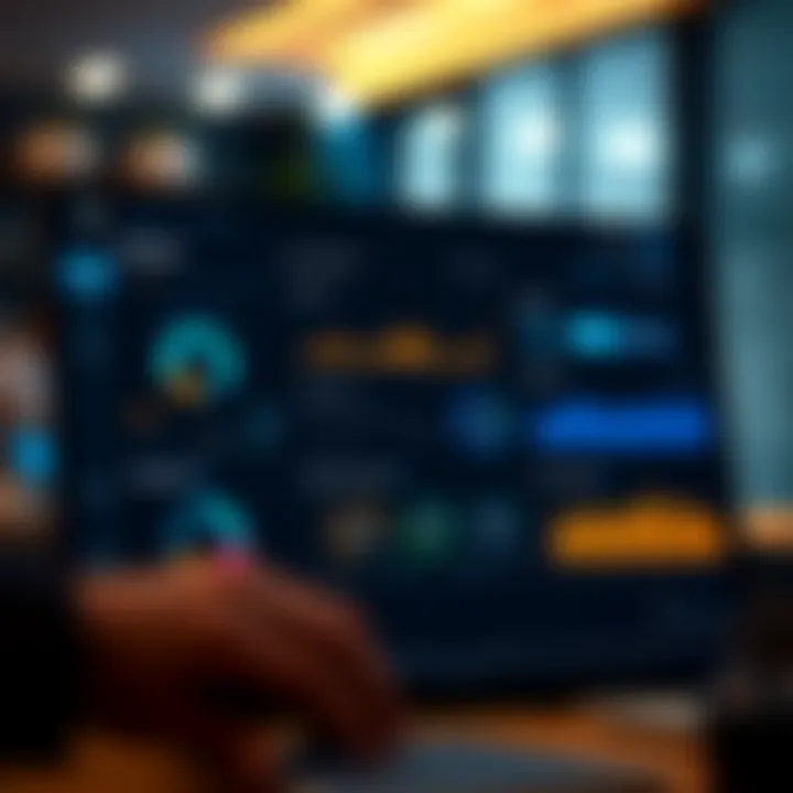 Interface view showing Quoptex platform dashboard with analytics and tools