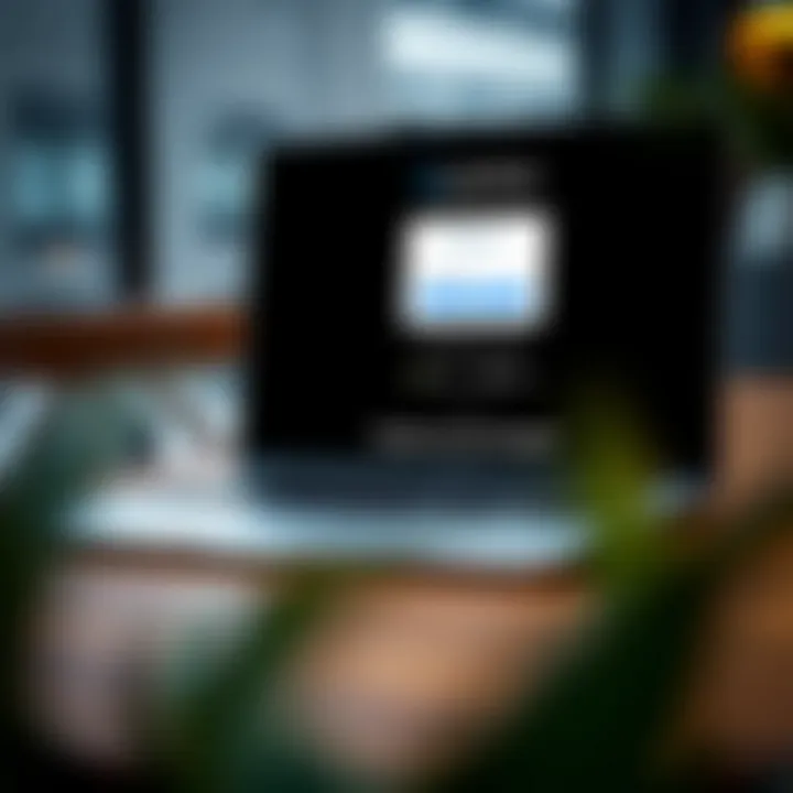 Quotex Platform Login Interface on Laptop User interface of Quotex platform login screen displayed on a laptop