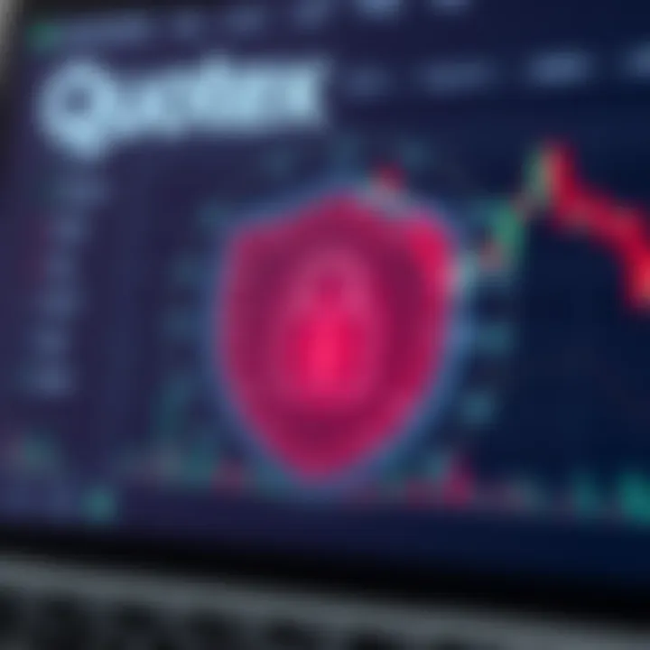 Digital shield icon representing enhanced account protection and secure authentication on an online trading website