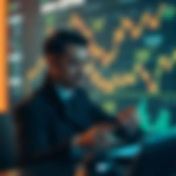 Illustration of digital financial assets and trading strategies on Quotex platform