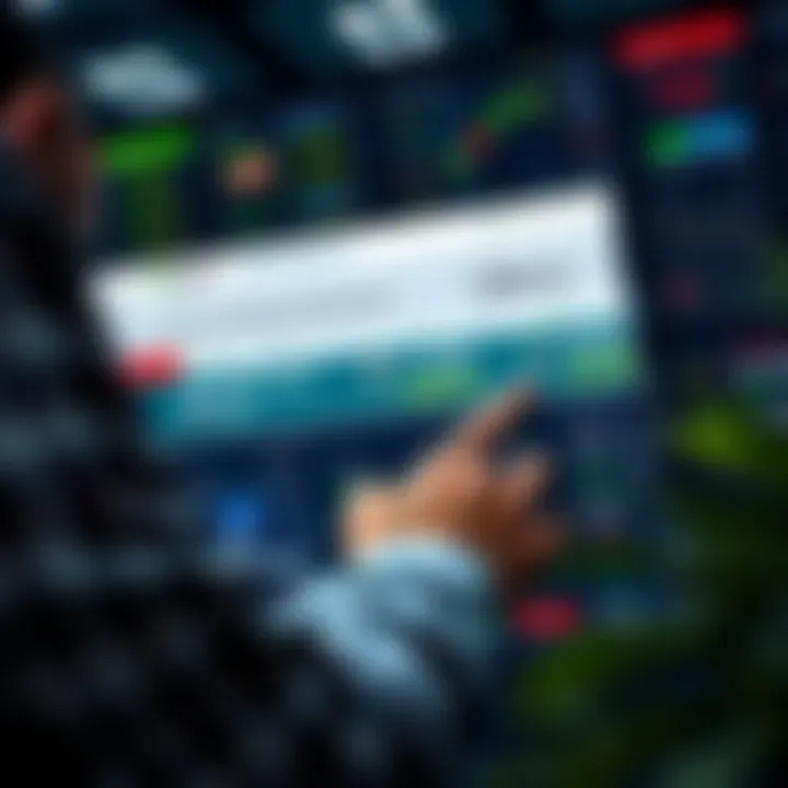 User navigating Quotex platform interface showing asset selection and trading options