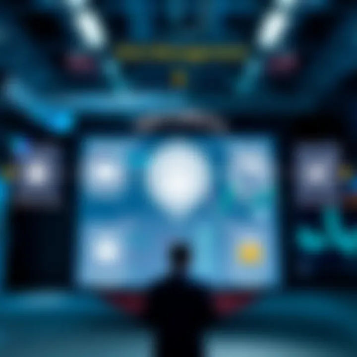 Graphical representation showing security features and risk management in online trading platforms