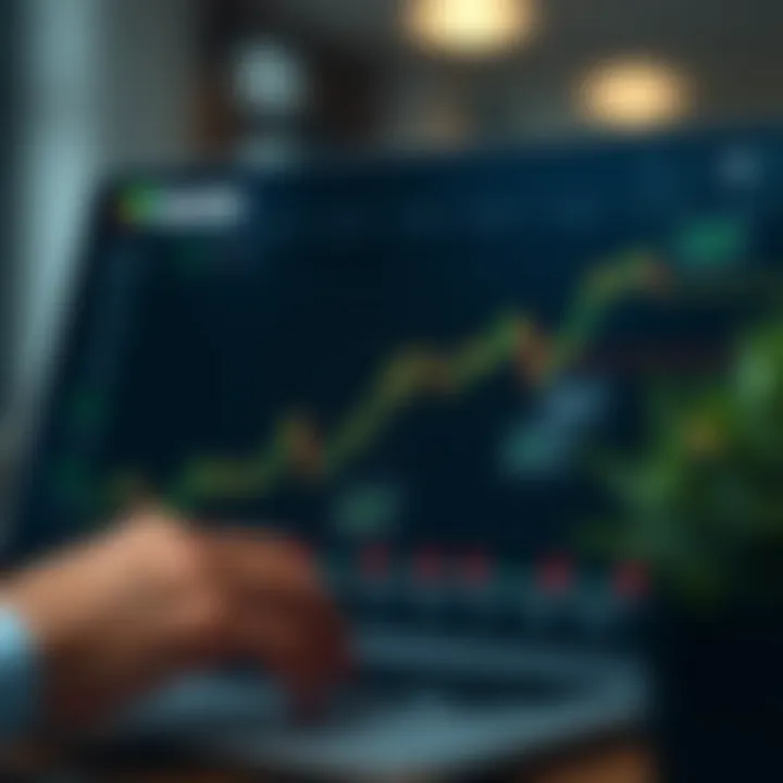 Graph illustrating various financial assets available for trading on Quotex with strategy icons
