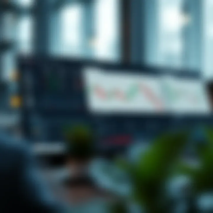 User interface of Quotex trading platform showing asset selection and chart analysis tools