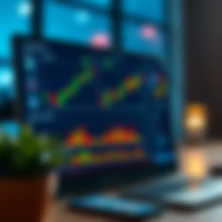 Secure online trading platform interface with charts and analytics