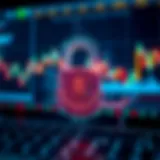 Secure digital padlock symbolizing encryption and protection of online trading accounts