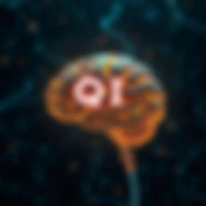 Illustration of a brain with interconnected neural pathways symbolizing intelligence and cognitive functions