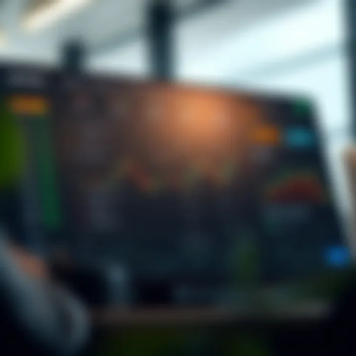 Illustration of the Quotex platform dashboard displaying various trading options and charts