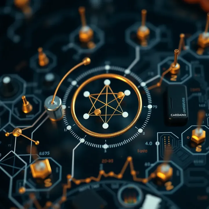 Visual representation of Cardano's blockchain technology and ecosystem components
