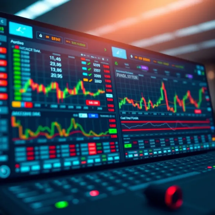 Dashboard showcasing various CFD trading assets and real-time market data on a digital platform