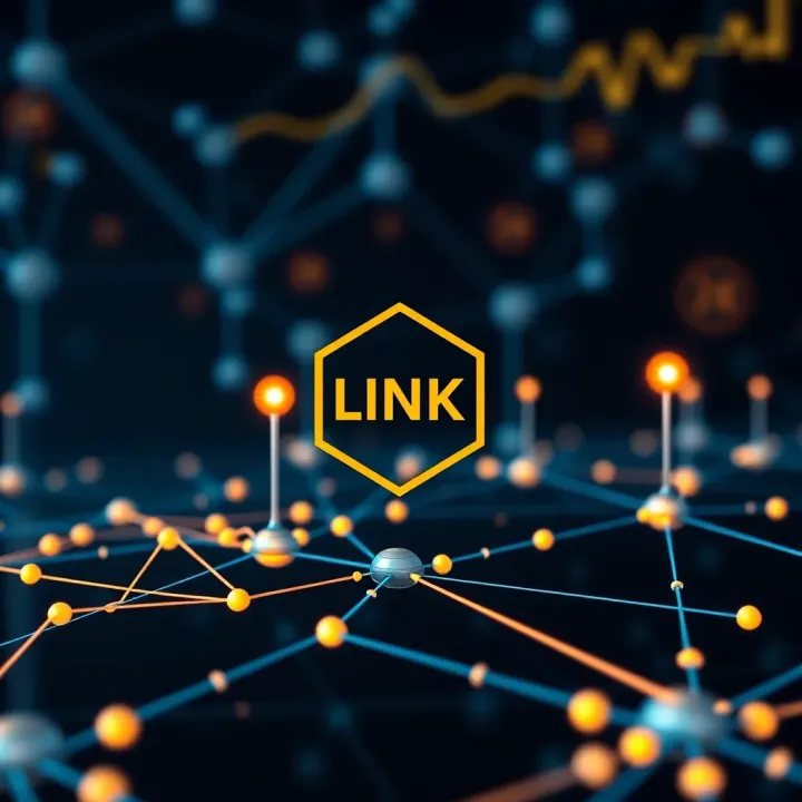 Visualization of Chainlink network nodes connecting to multiple blockchain data sources