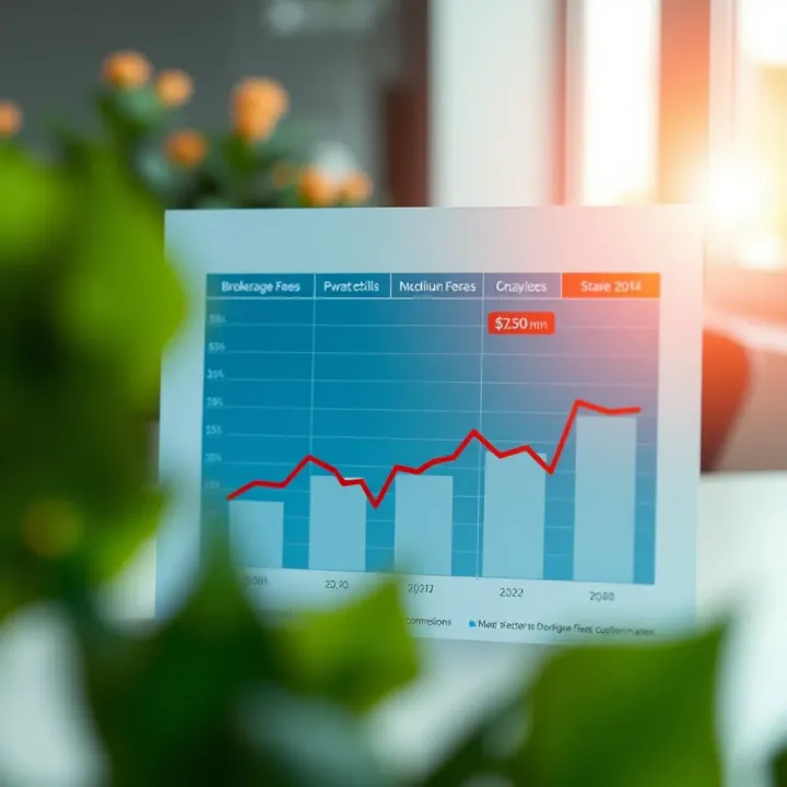 Graph showing comparison of brokerage fees and commissions for option trading