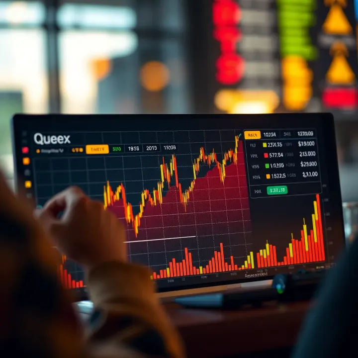 Investment Outcomes and Risk Visualization on Quoex Graph showing potential investment outcomes and risks in binary options trading on Quoex